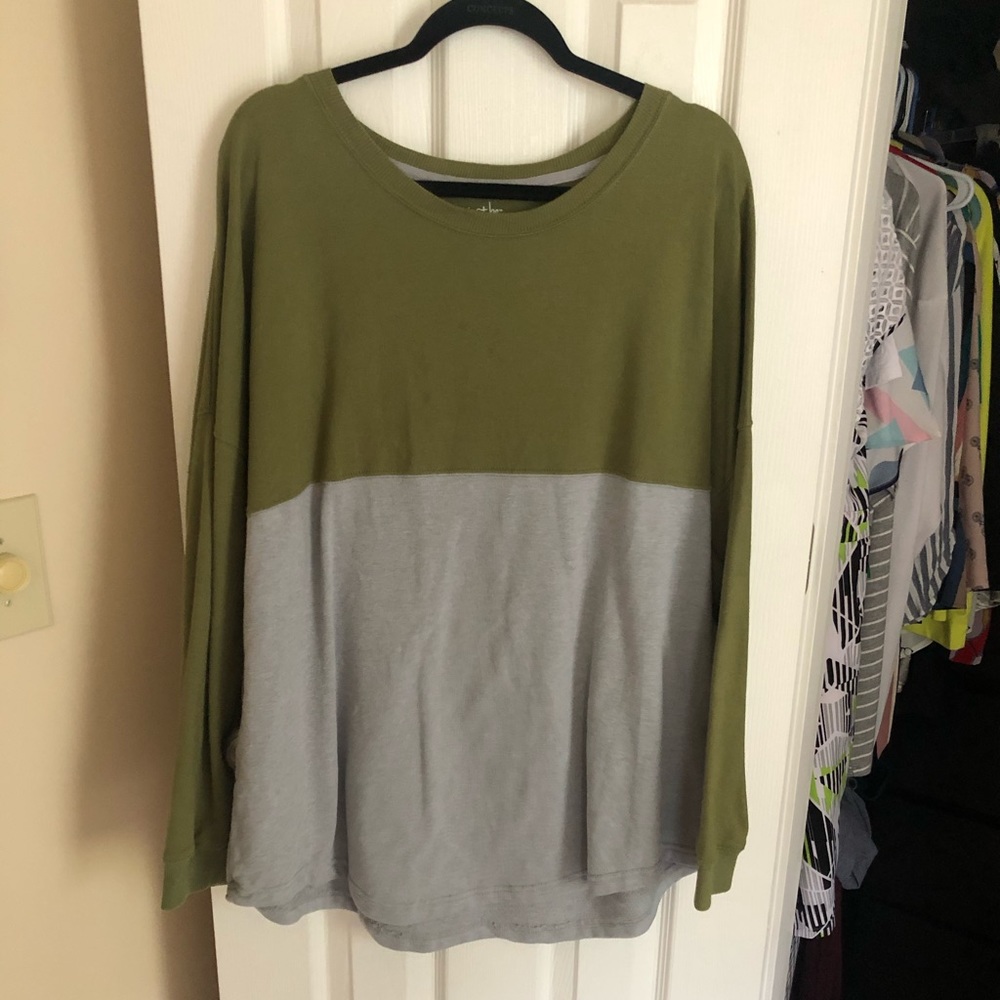 Olive and Gray Crew Neck sweatshirt